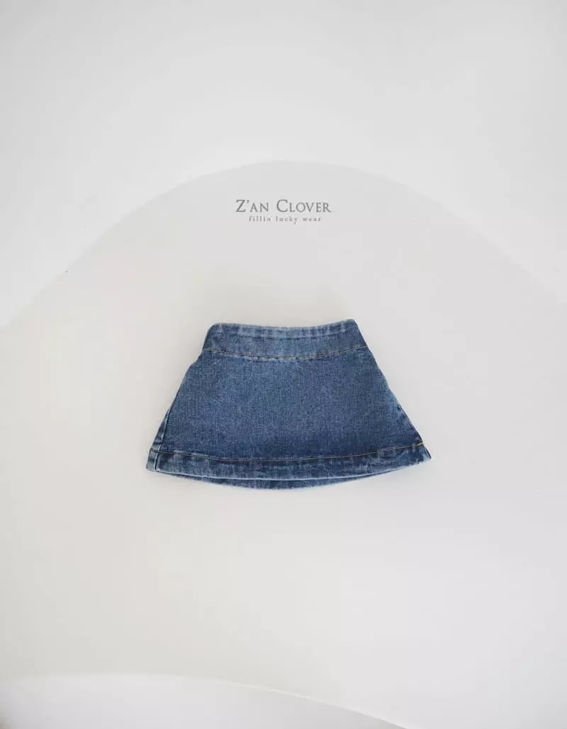 Zan Clover - Korean Children Fashion - #stylishchildhood - Retro Denim Mini Skirt - 2