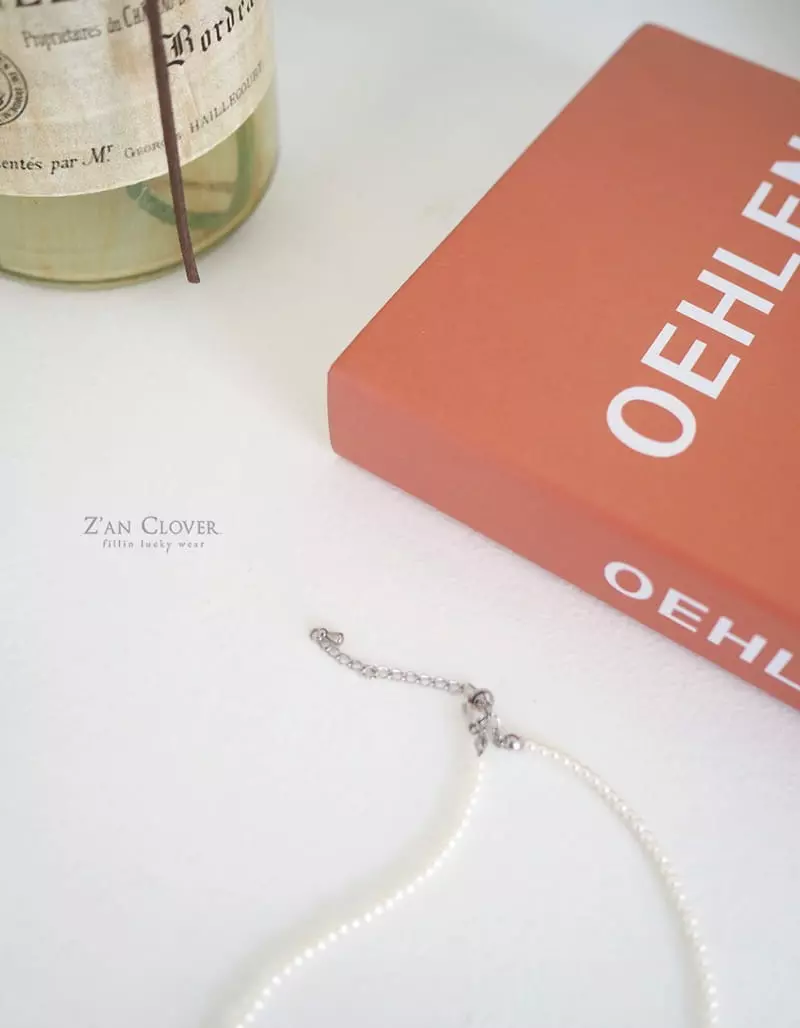 Zan Clover - Korean Children Fashion - #todddlerfashion - Teddy  Pearl Necklace - 5