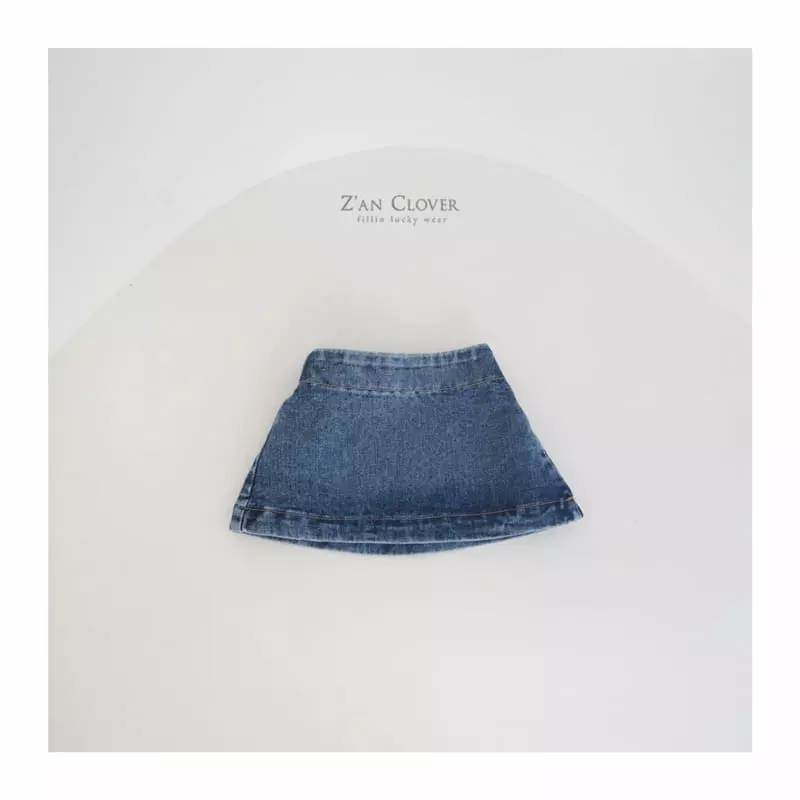 Zan Clover - Korean Children Fashion - #toddlerclothing - Retro Denim Mini Skirt