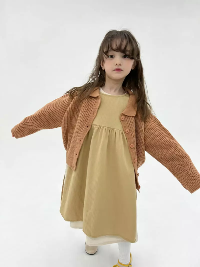 a-Market - Korean Children Fashion - #kidzfashiontrend - Collar Cardigan - 4