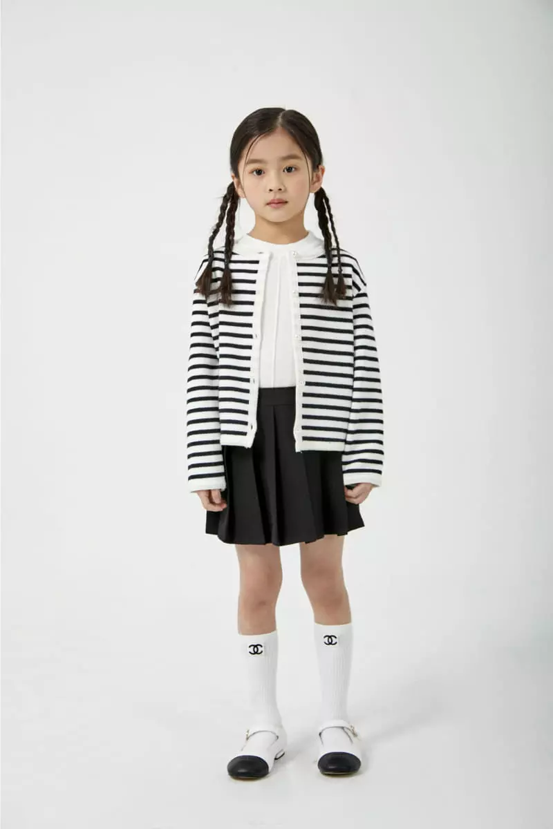 a-Market - Korean Children Fashion - #Kfashion4kids - Apple Stripes Cardigan - 7
