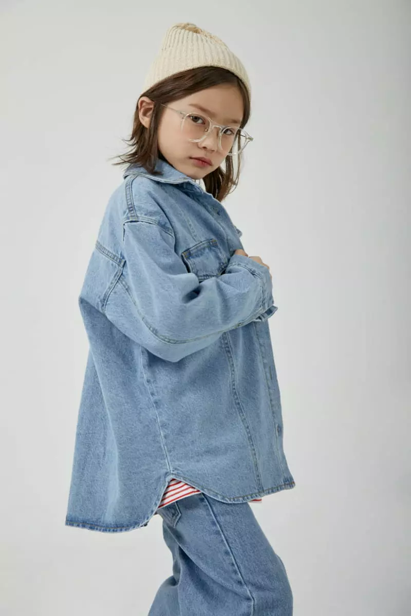 a-Market - Korean Children Fashion - #discoveringself - Out Denim Shirt - 2