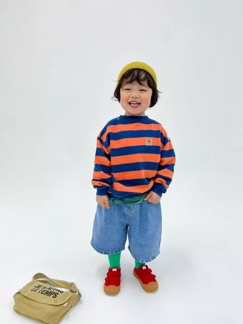 a-Market - Korean Children Fashion - #fashionkids - Big Stripes Sweatshirt