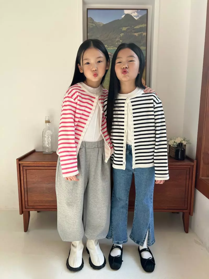 a-Market - Korean Children Fashion - #fashionkids - Apple Stripes Cardigan - 3