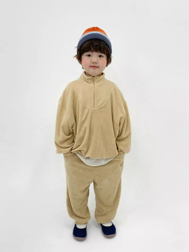 a-Market - Korean Children Fashion - #kidsstore - Terry Half Zip-up - 10