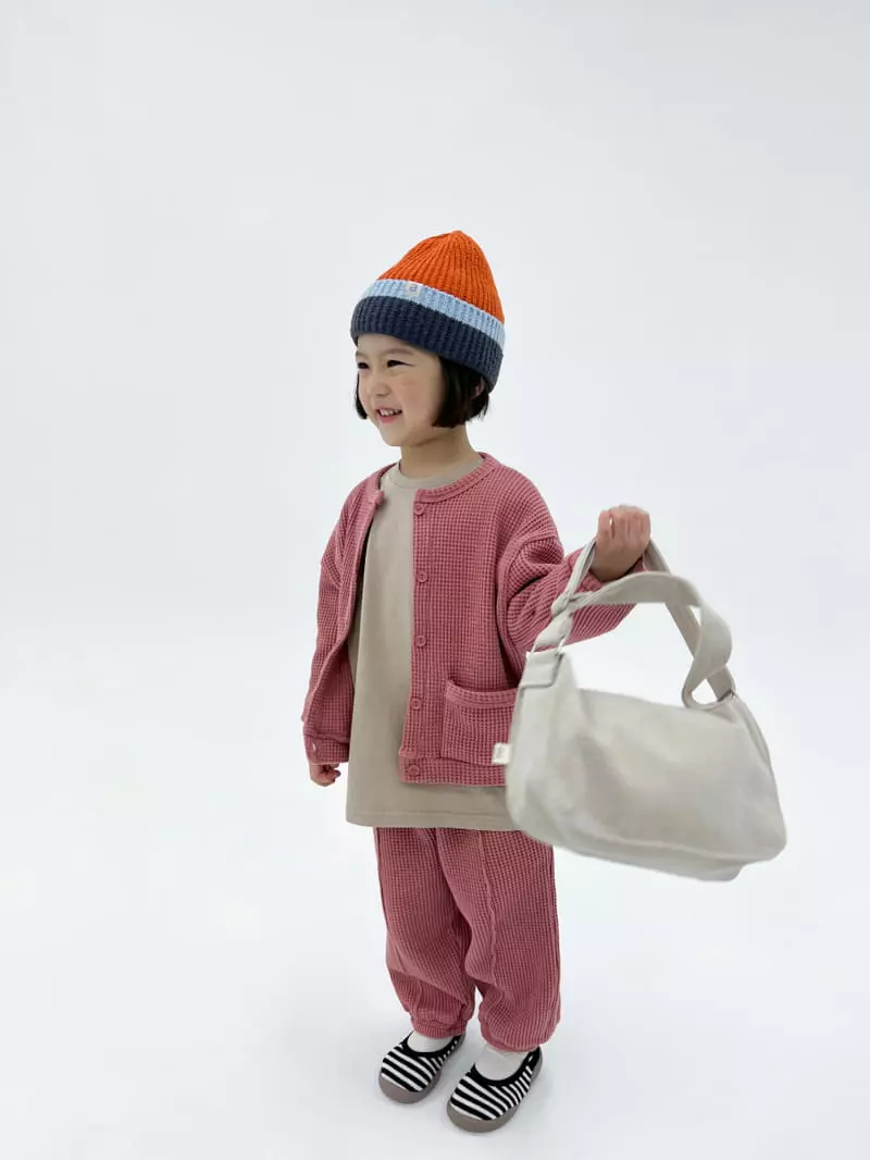 a-Market - Korean Children Fashion - #minifashionista - Waffle Cardigan - 3