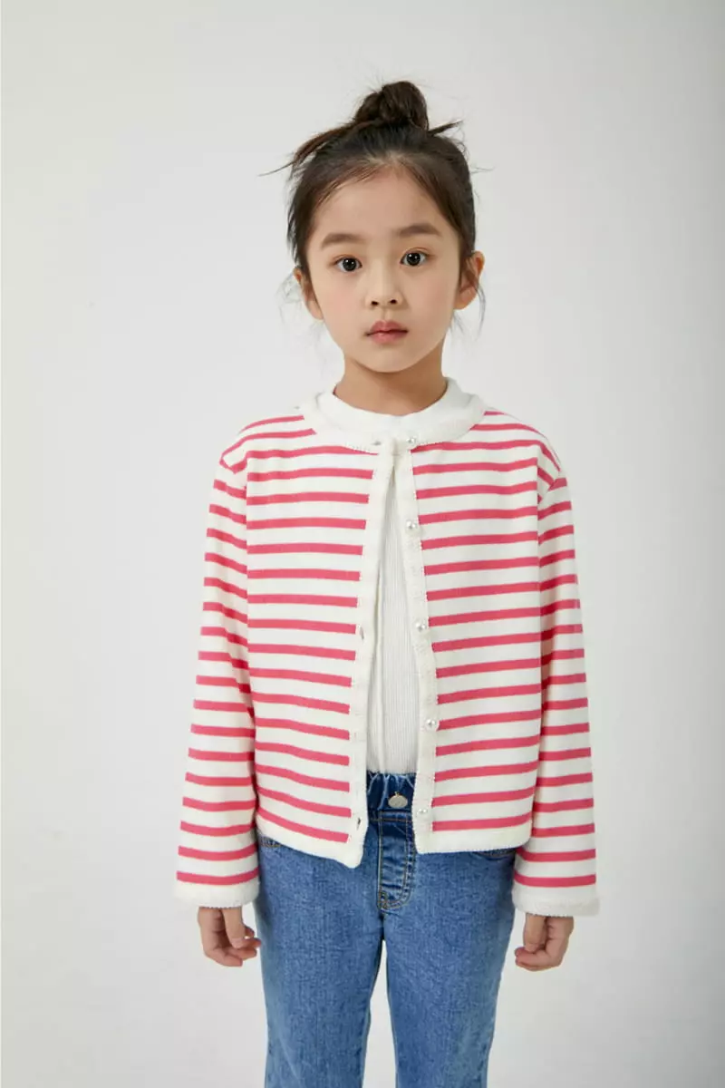 a-Market - Korean Children Fashion - #minifashionista - Apple Stripes Cardigan - 10