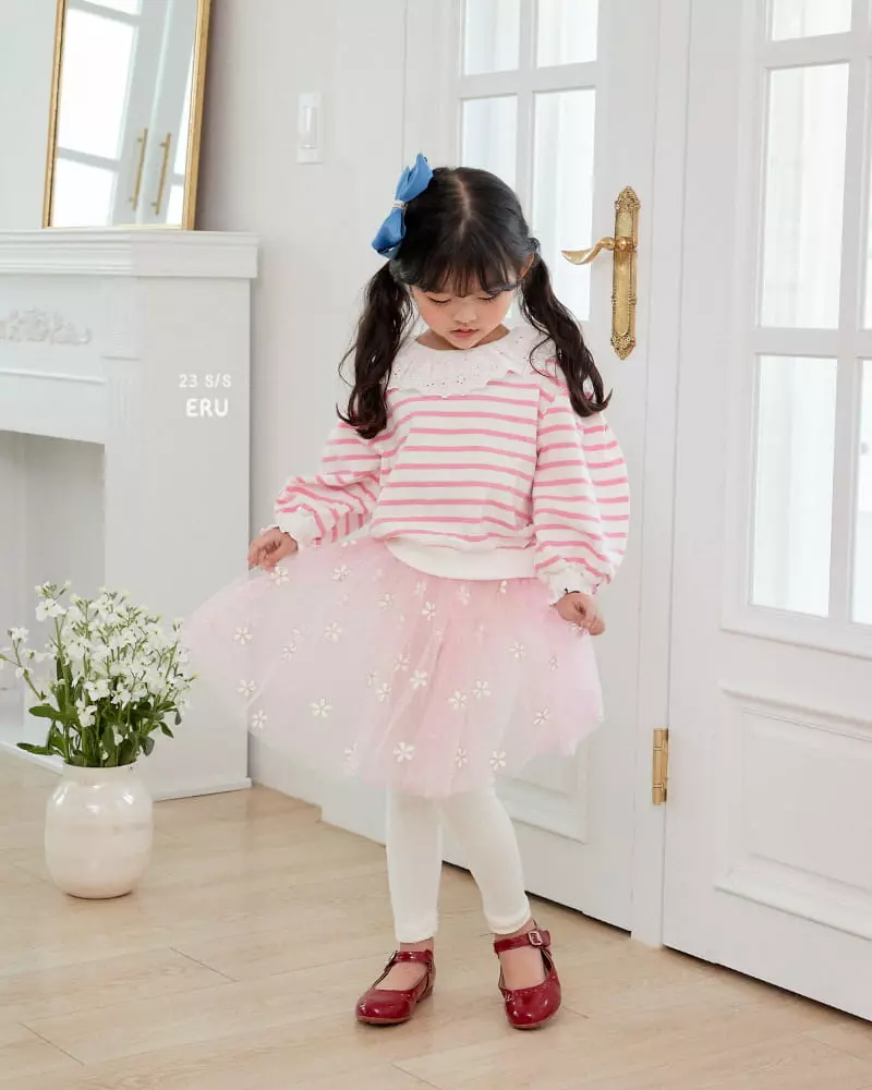 e.ru - Korean Children Fashion - #childrensboutique - Flower Skirt Leggings - 3