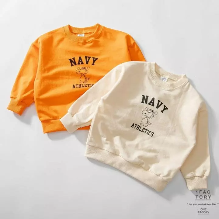 1 Fac - Korean Children Fashion - #designkidswear - Navy Sweatshirt - 3