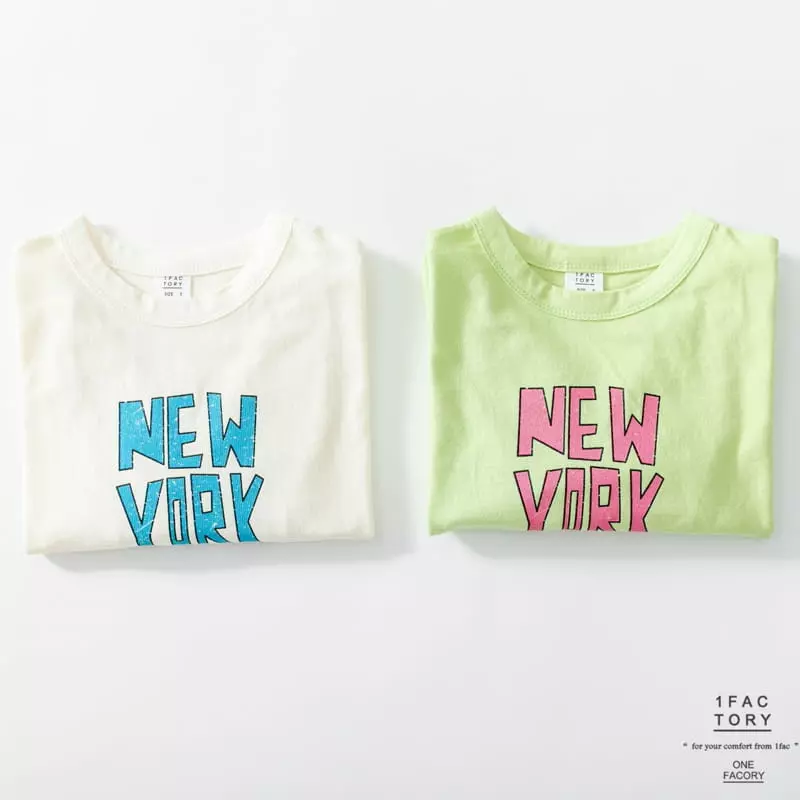 1 Fac - Korean Children Fashion - #kidsshorts - Neon New York City Tee - 10