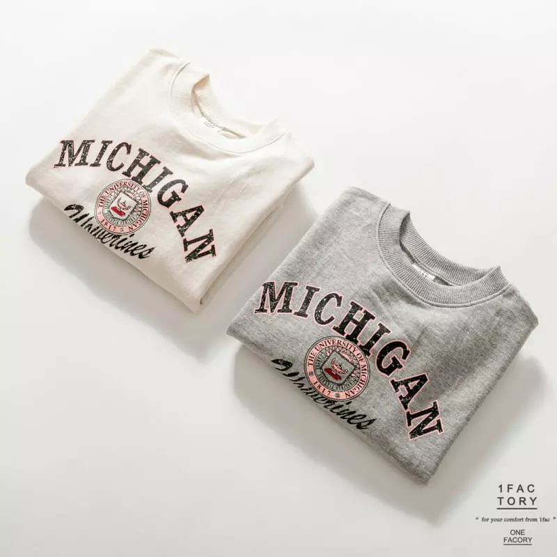 1 Fac - Korean Children Fashion - #prettylittlegirls - Michigan Sweatshirt - 12