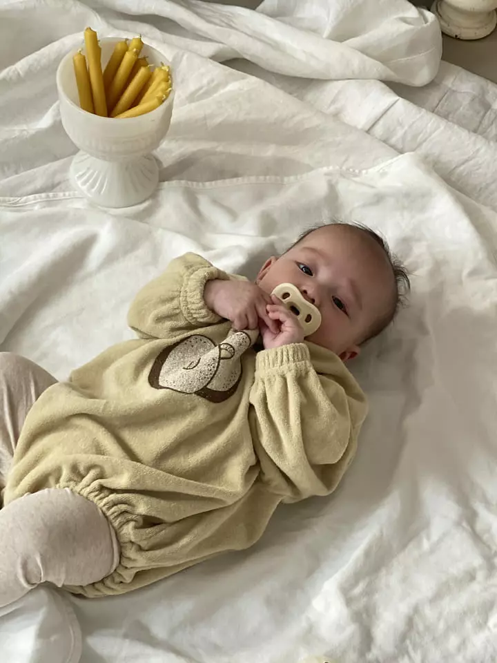 1 Gram - Korean Baby Fashion - #babyootd - Bagle Bodysuit - 7