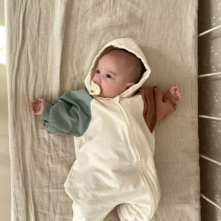 1 Gram - Korean Baby Fashion - #smilingbaby - Pair Field Hoody All-in-one - 7