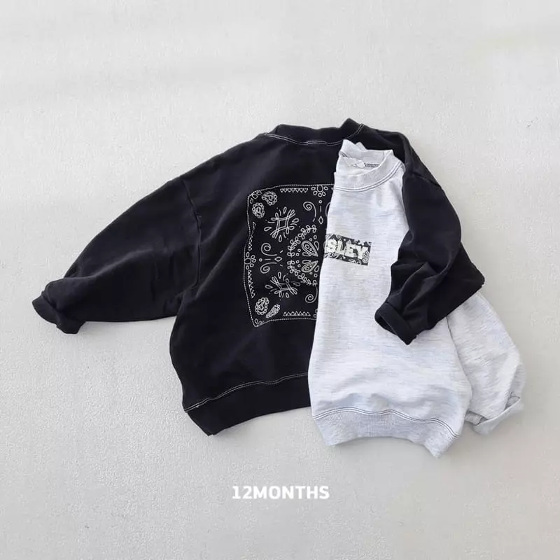 12 Month - Korean Children Fashion - #kidzfashiontrend - Paisely Sweatshirt - 9