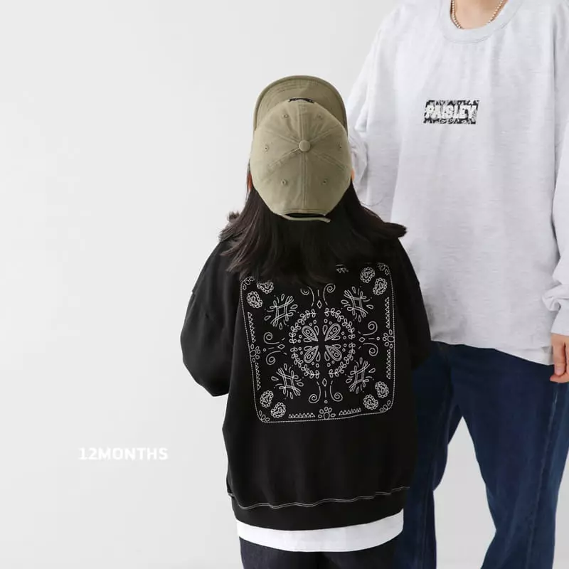 12 Month - Korean Children Fashion - #magicofchildhood - Paisely Sweatshirt - 12