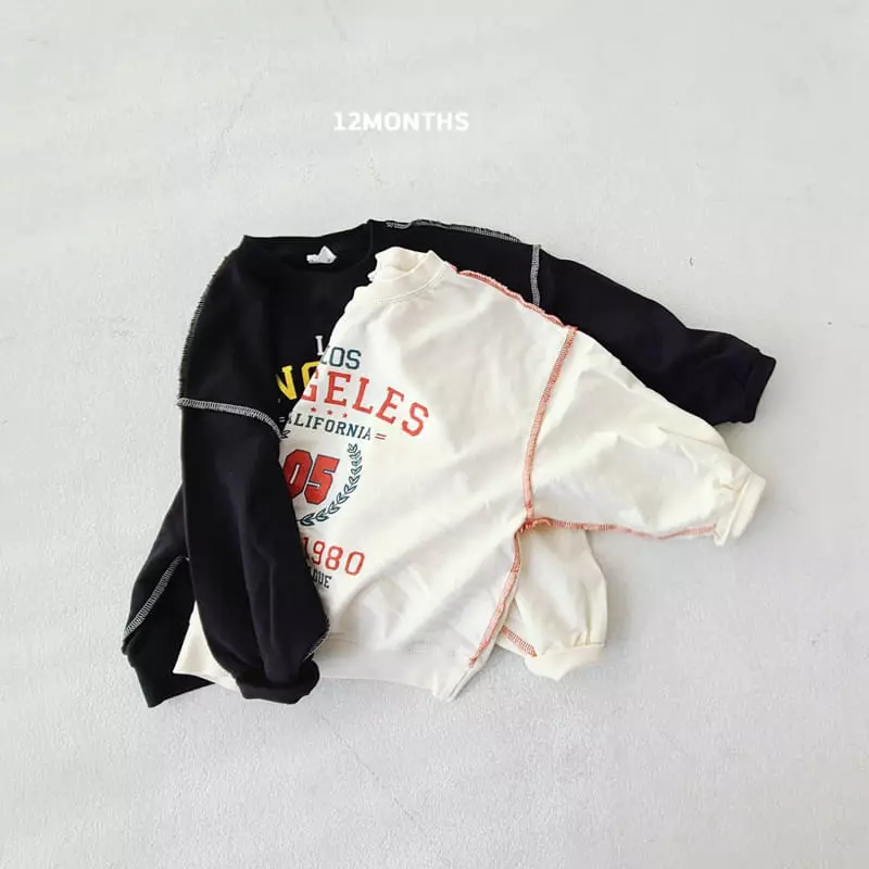 12 Month - Korean Children Fashion - #magicofchildhood - LA Sweatshirt - 8