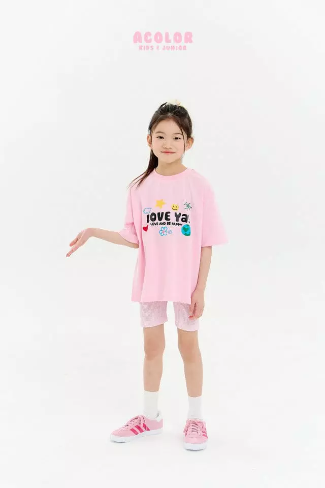 Acolor - Korean Children Fashion - #Kfashion4kids - Love Ya Short Sleeves Tee - 7