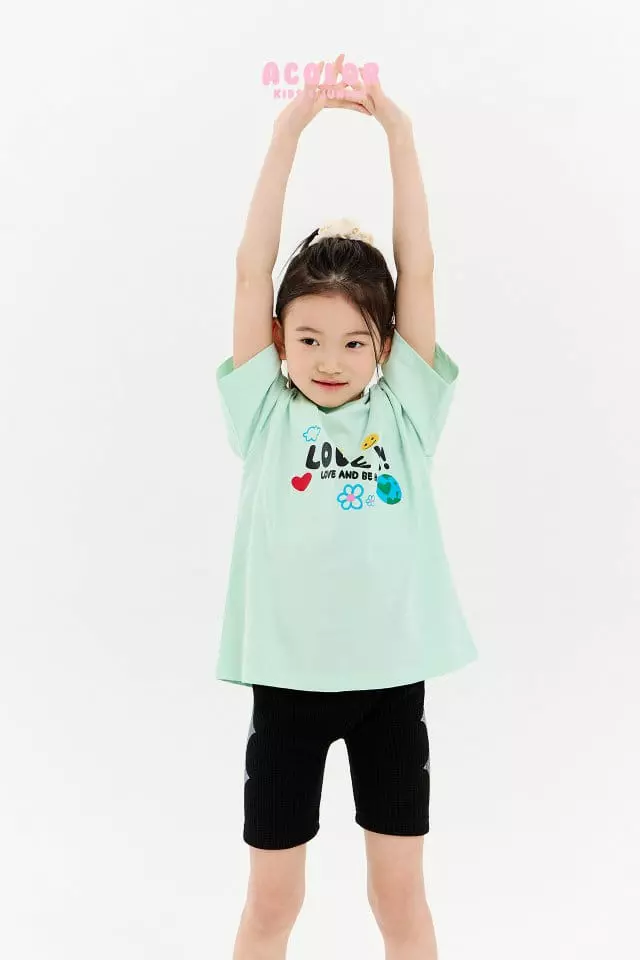 Acolor - Korean Children Fashion - #littlefashionista - Love Ya Short Sleeves Tee - 8