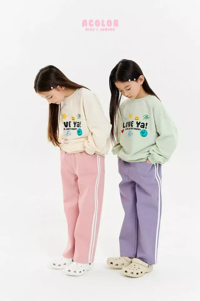 Acolor - Korean Children Fashion - #toddlerclothing - Love Ya Sweatshirt