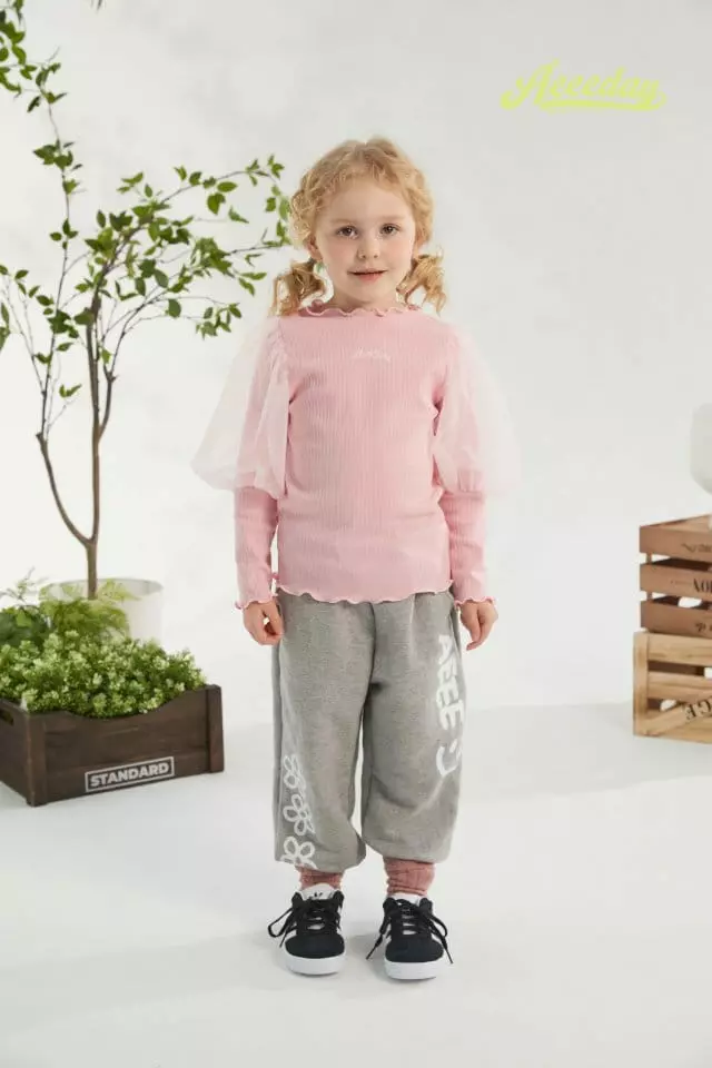 Aeeeday - Korean Children Fashion - #Kfashion4kids - Mesh Puff Tee - 5