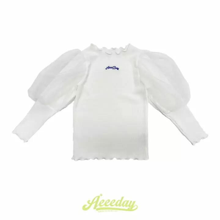 Aeeeday - Korean Children Fashion - #childofig - Mesh Puff Tee - 10
