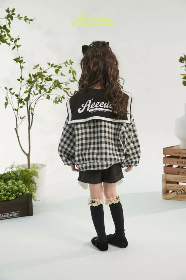 Aeeeday - Korean Children Fashion - #childofig - Saior Check Jacket - 2