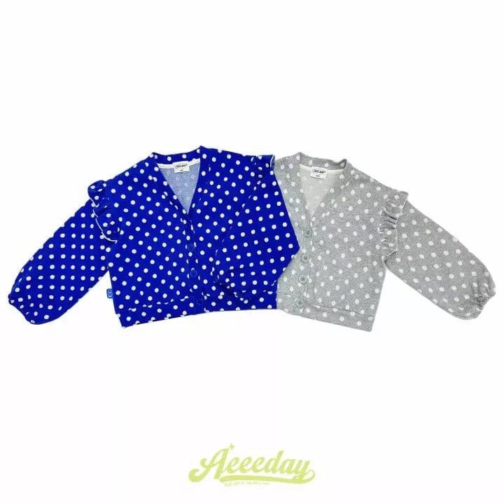 Aeeeday - Korean Children Fashion - #discoveringself - Dot Frill Cardigan - 8