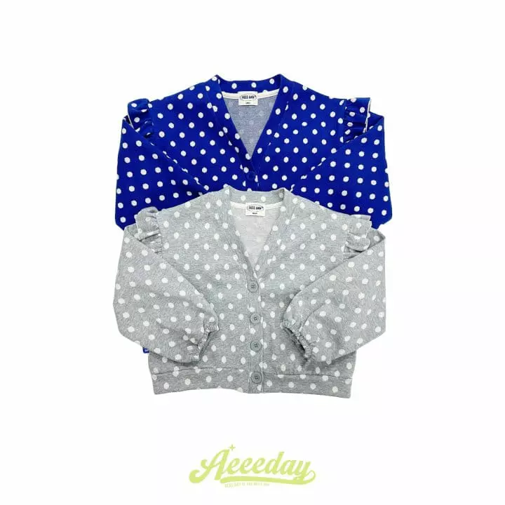 Aeeeday - Korean Children Fashion - #fashionkids - Dot Frill Cardigan - 9