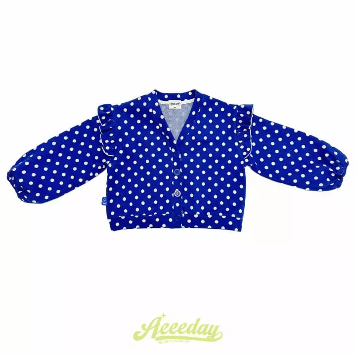 Aeeeday - Korean Children Fashion - #kidsshorts - Dot Frill Cardigan - 10
