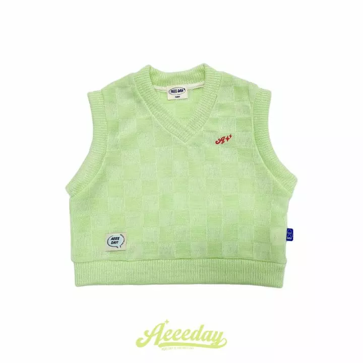 Aeeeday - Korean Children Fashion - #kidzfashiontrend - Chess Knit Vest - 11