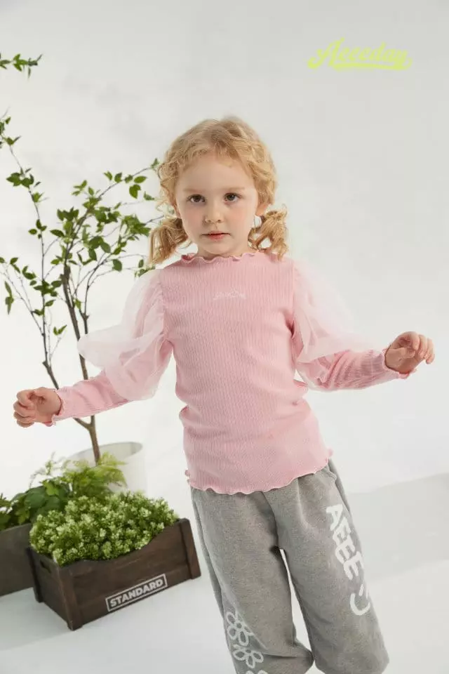 Aeeeday - Korean Children Fashion - #magicofchildhood - Mesh Puff Tee - 7
