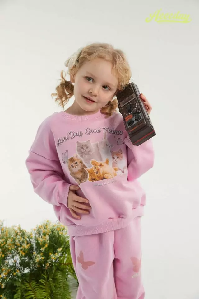 Aeeeday - Korean Children Fashion - #minifashionista - Cats Sweatshirt - 7