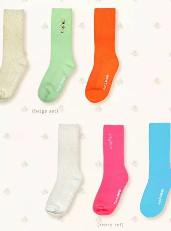 Amber - Korean Children Fashion - #Kfashion4kids - Daily Socks Set - 4