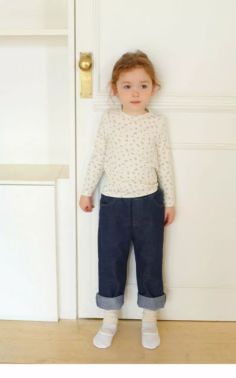 Amber - Korean Children Fashion - #todddlerfashion - Roll-up Jeans