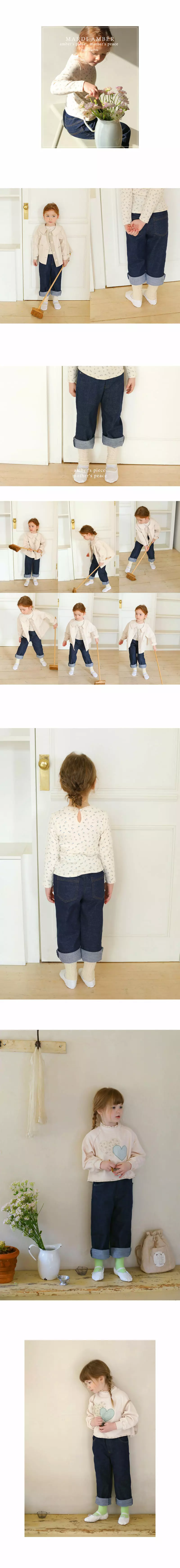 Amber - Korean Children Fashion - #toddlerclothing - Roll-up Jeans - 2