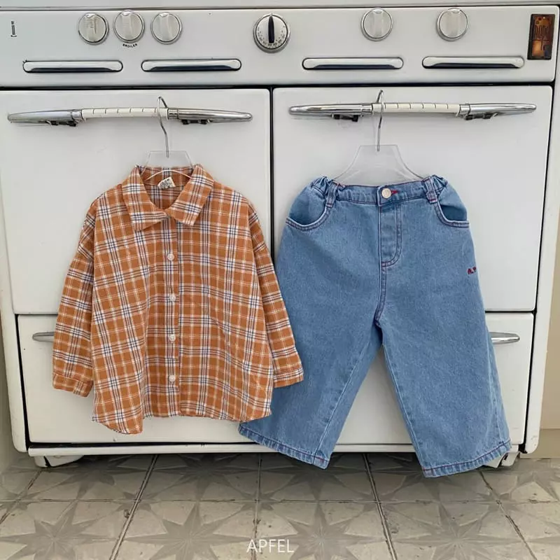 Apfel - Korean Children Fashion - #Kfashion4kids - Clock Striaght Jeans