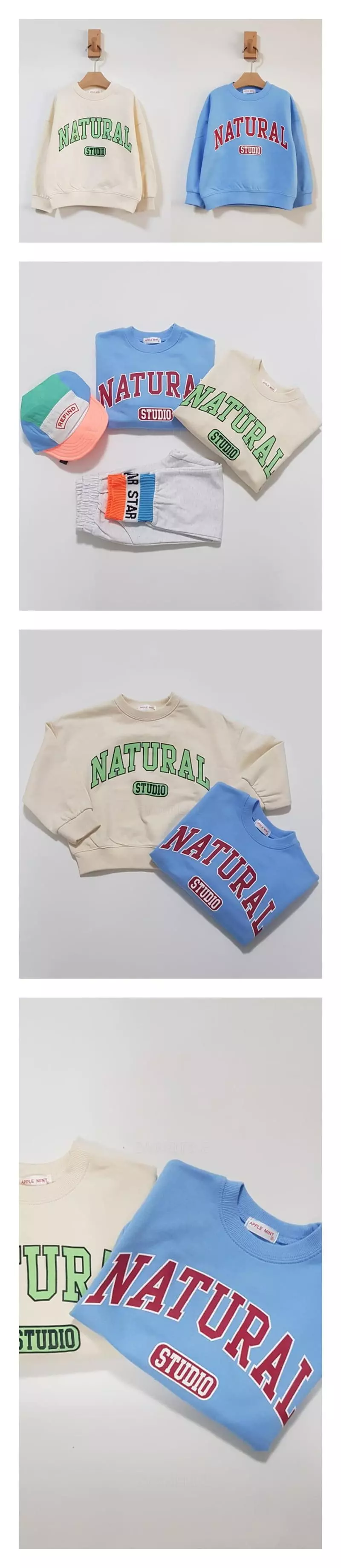 Applemint - Korean Children Fashion - #kidzfashiontrend - Natural Sweatshirt
