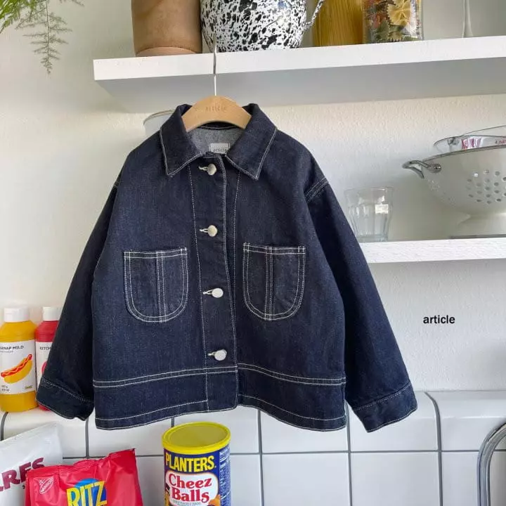 Article - Korean Children Fashion - #kidsshorts - Moode Denim Jacket - 5