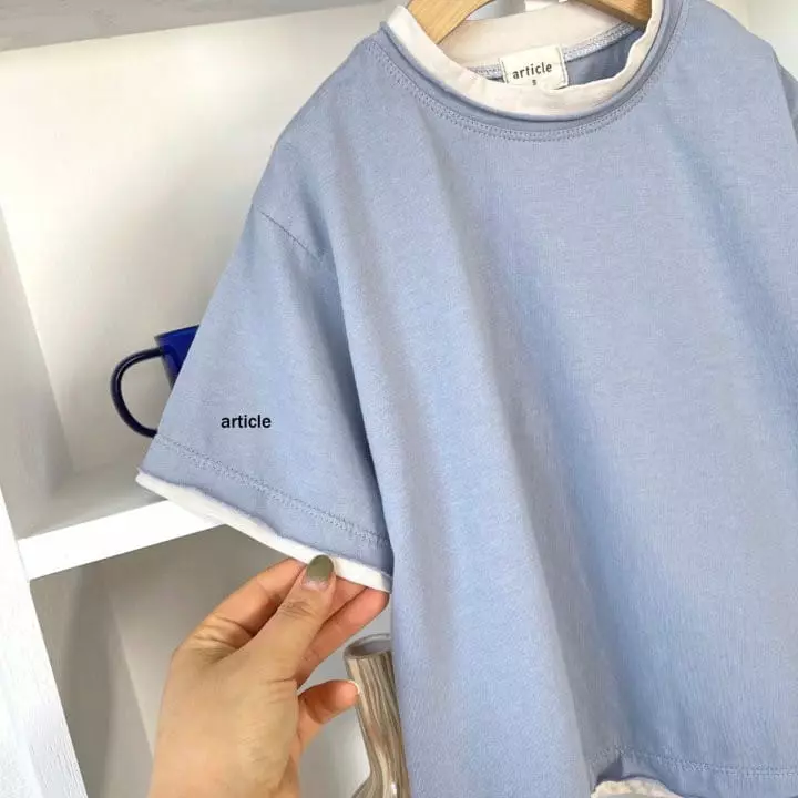 Article - Korean Children Fashion - #kidsshorts - Love Love Rabbit Embroidery Tee - 3
