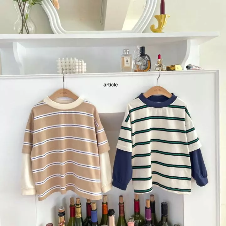 Article - Korean Children Fashion - #kidsstore - Stripes Tee