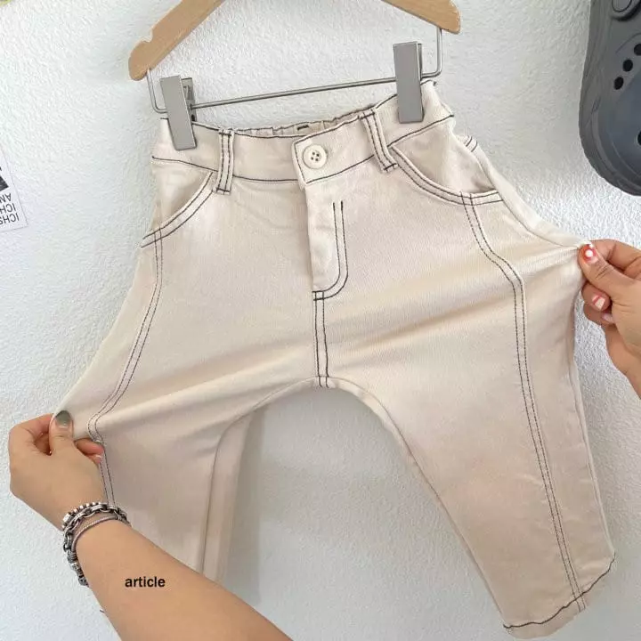 Article - Korean Children Fashion - #kidsshorts - Tone Tone Slit Pants - 4
