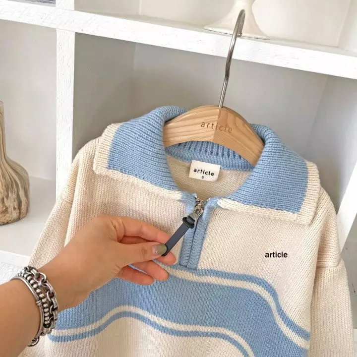 Article - Korean Children Fashion - #kidzfashiontrend - Autumn Collar Knit Tee - 2