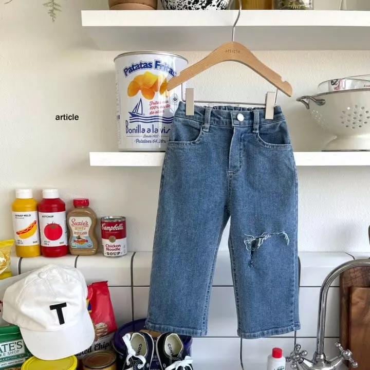 Article - Korean Children Fashion - #littlefashionista - Story Slit Jeans