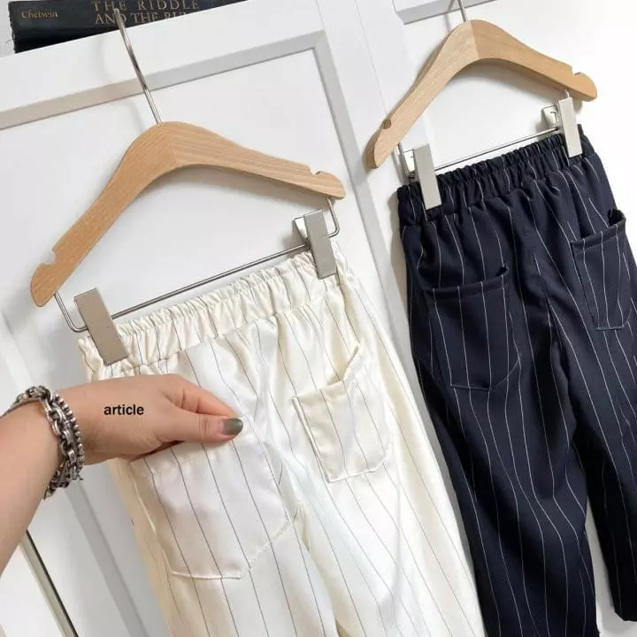 Article - Korean Children Fashion - #littlefashionista - Rayon Stripes Pants - 2
