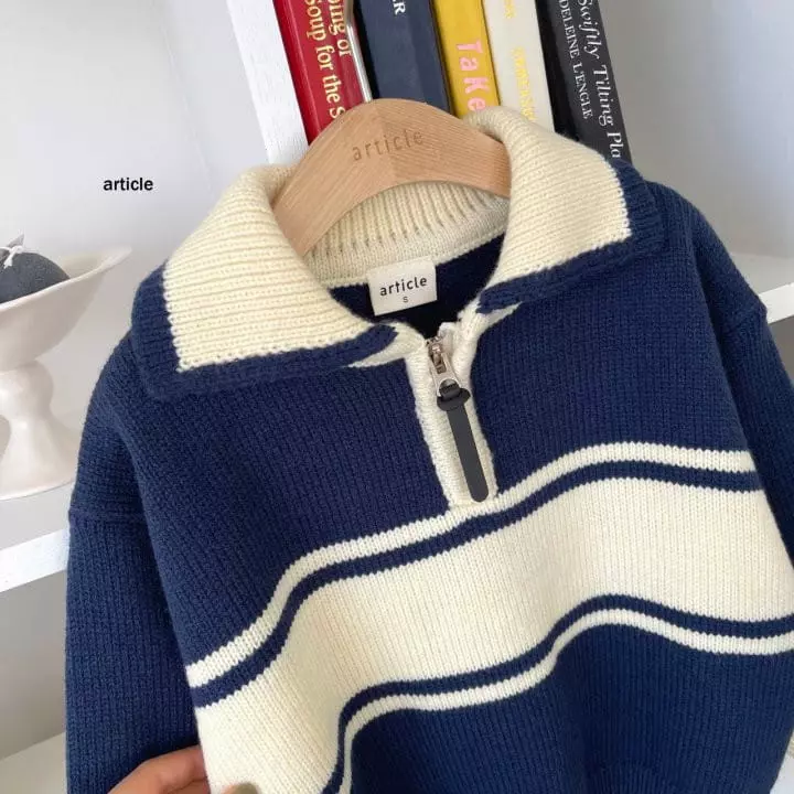 Article - Korean Children Fashion - #Kfashion4kids - Autumn Collar Knit Tee - 4
