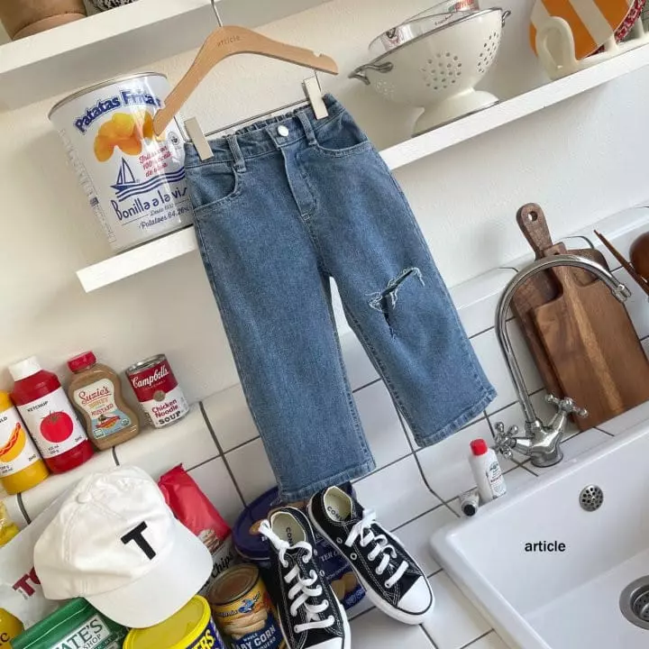 Article - Korean Children Fashion - #minifashionista - Story Slit Jeans - 3