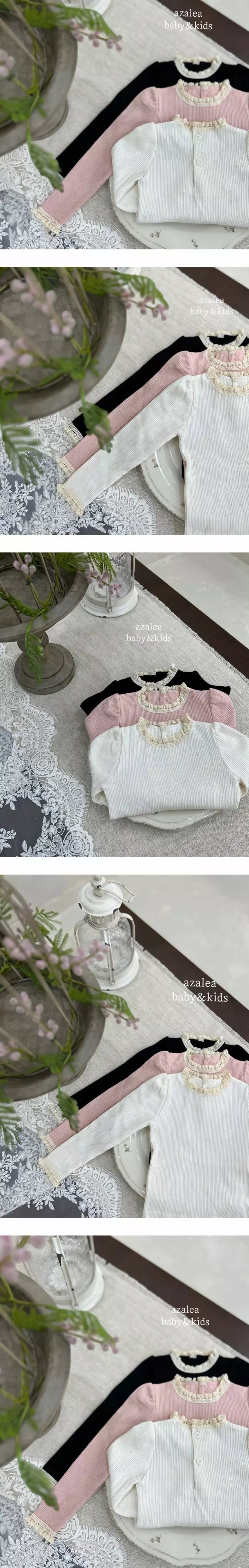 Azalea - Korean Children Fashion - #Kfashion4kids - Eyelet Lace Tee