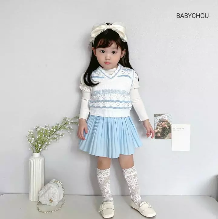 Babychou - Korean Children Fashion - #childrensboutique - Half Wrinkle Skirt - 5