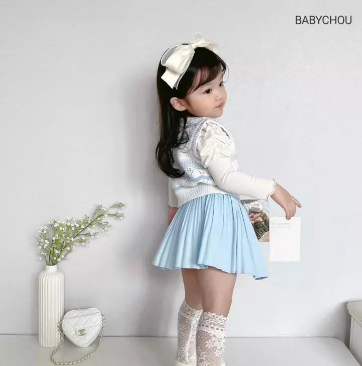 Babychou - Korean Children Fashion - #discoveringself - Half Wrinkle Skirt - 7