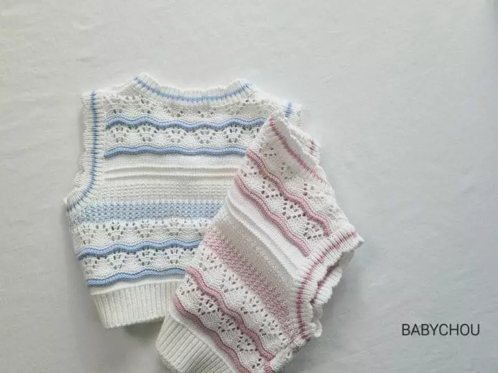 Babychou - Korean Children Fashion - #kidsshorts - Wave VESt